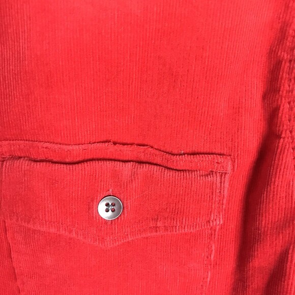 Woolrich Womens Pendulum Corduroy Shirt Button Up Snaps Medium Red Long Sleeve - Picture 12 of 12